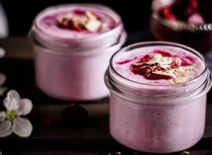 malinový jogurt