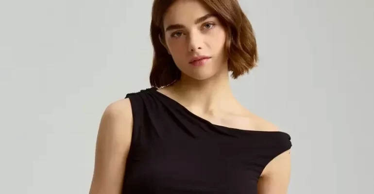 černý asymetrický top